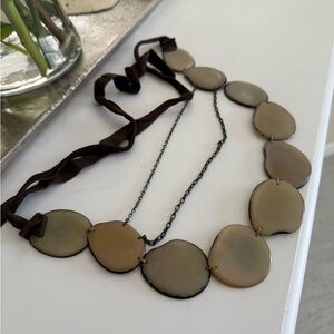 Elegant Brown Shell Necklace
